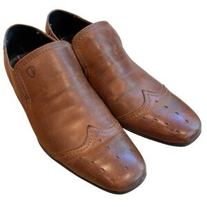 Ben Sherman Men’s Leather Oxfords Brown Perforated Dress Shoes Size 8